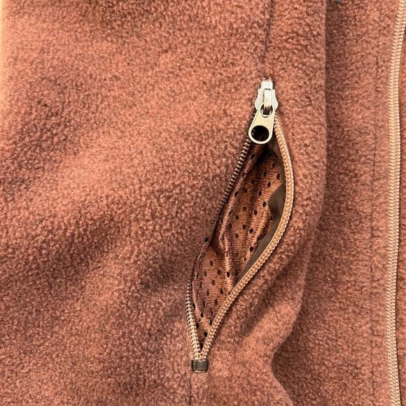 Ladies Patagonia Synchilla Brown Full Zip Sleeveless Fleece Vest Sweater Medium - Picture 8 of 8